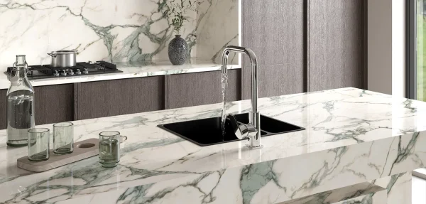 BiqSlab Verde Luna Porselen Tezgah