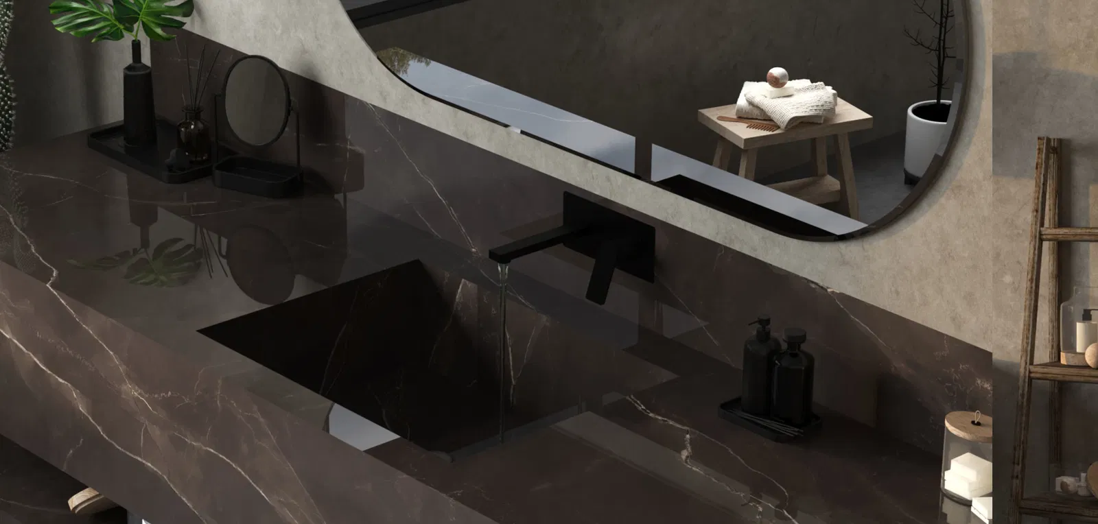 Biqslab Amani Bronze Porselen Tezgah