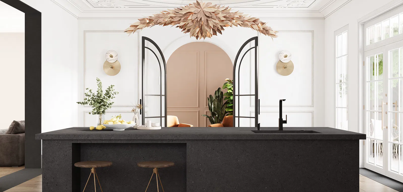 Biqslab Argento Nero Porselen Tezgah