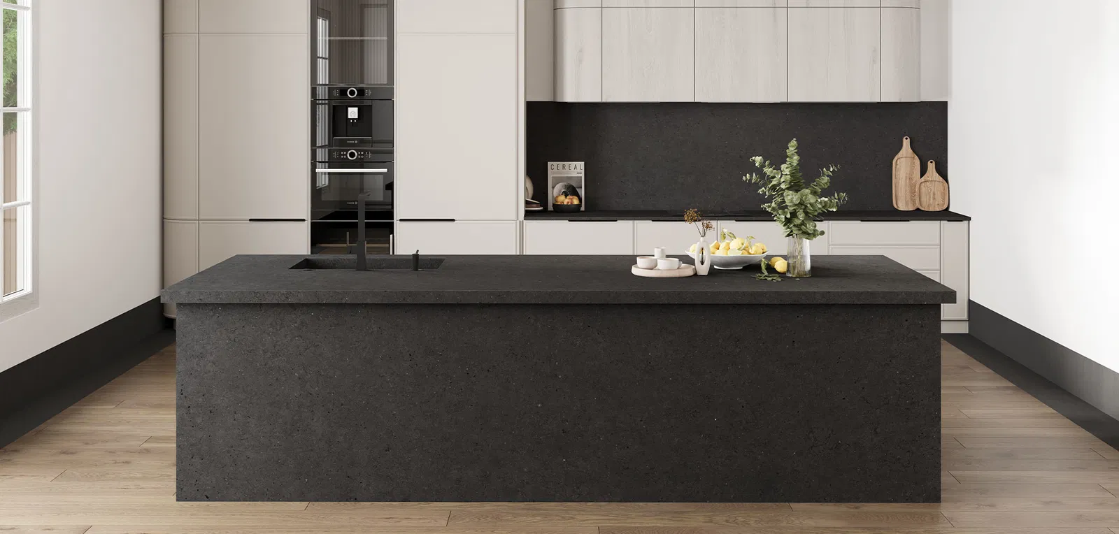 Biqslab Argento Nero Porselen Tezgah