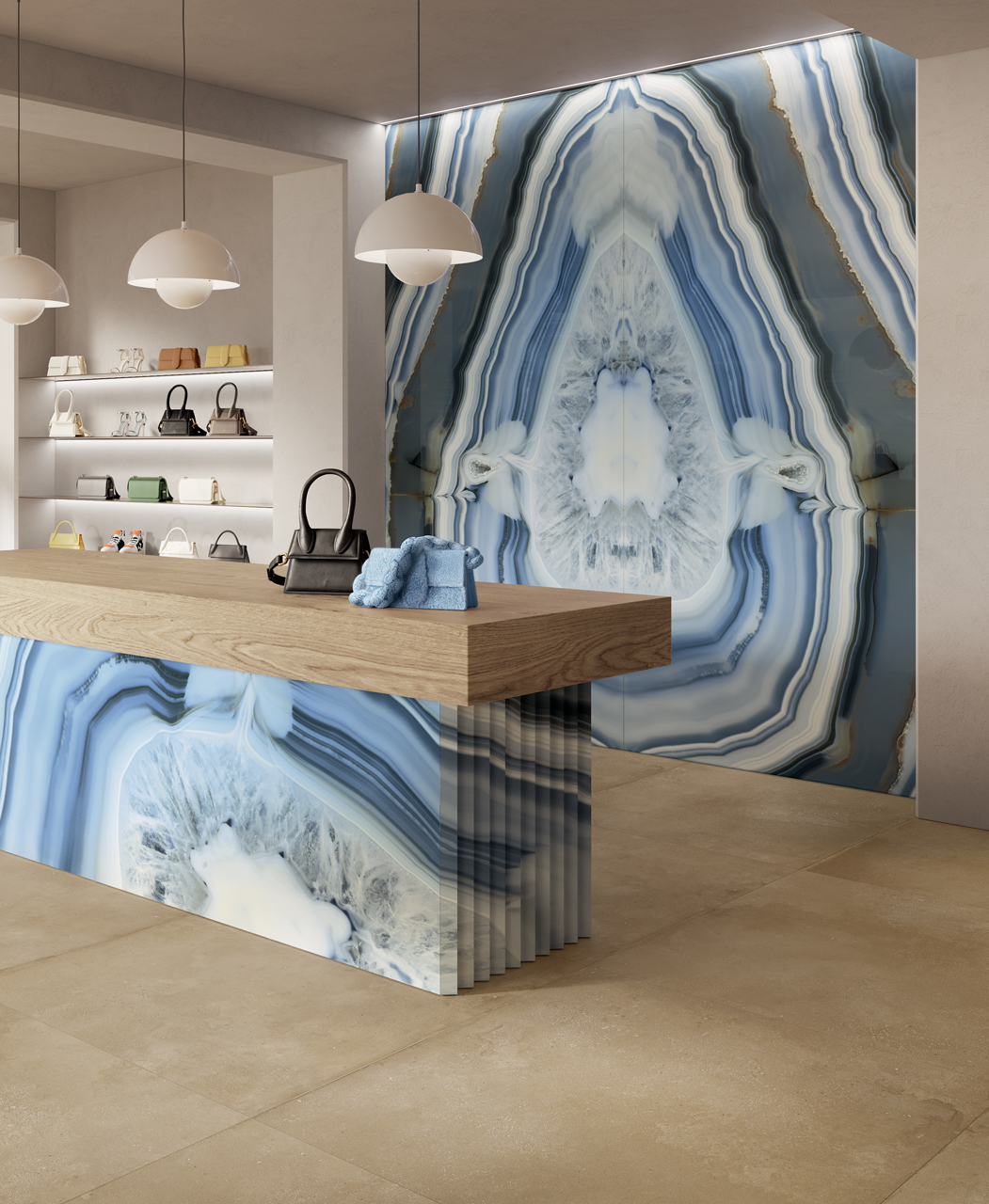 Fondovalle Agate Blue Velvet | Porselen Mutfak Tezgahı