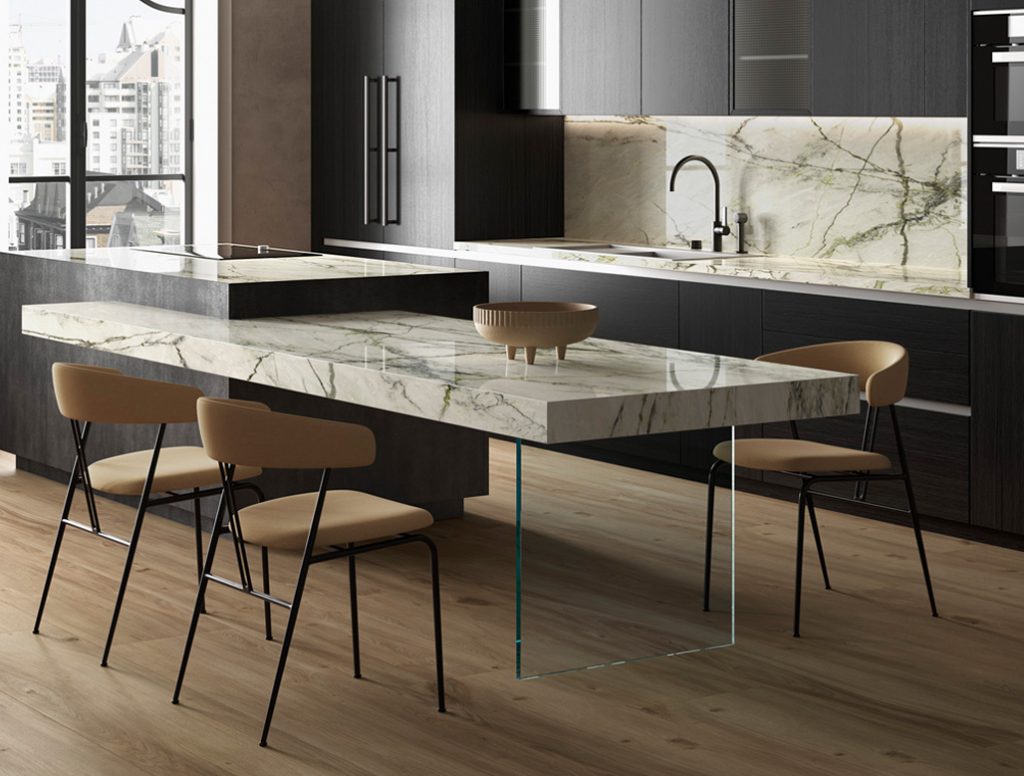 Fondovalle Calacatta Green | Porselen Mutfak Tezgahı