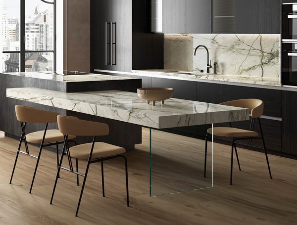 Fondovalle Calacatta Green | Porselen Mutfak Tezgahı