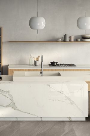 Fondovalle Calacatta Light | Porselen Mutfak Tezgahı