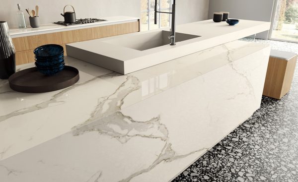Fondovalle Calacatta Light | Porselen Mutfak Tezgahı