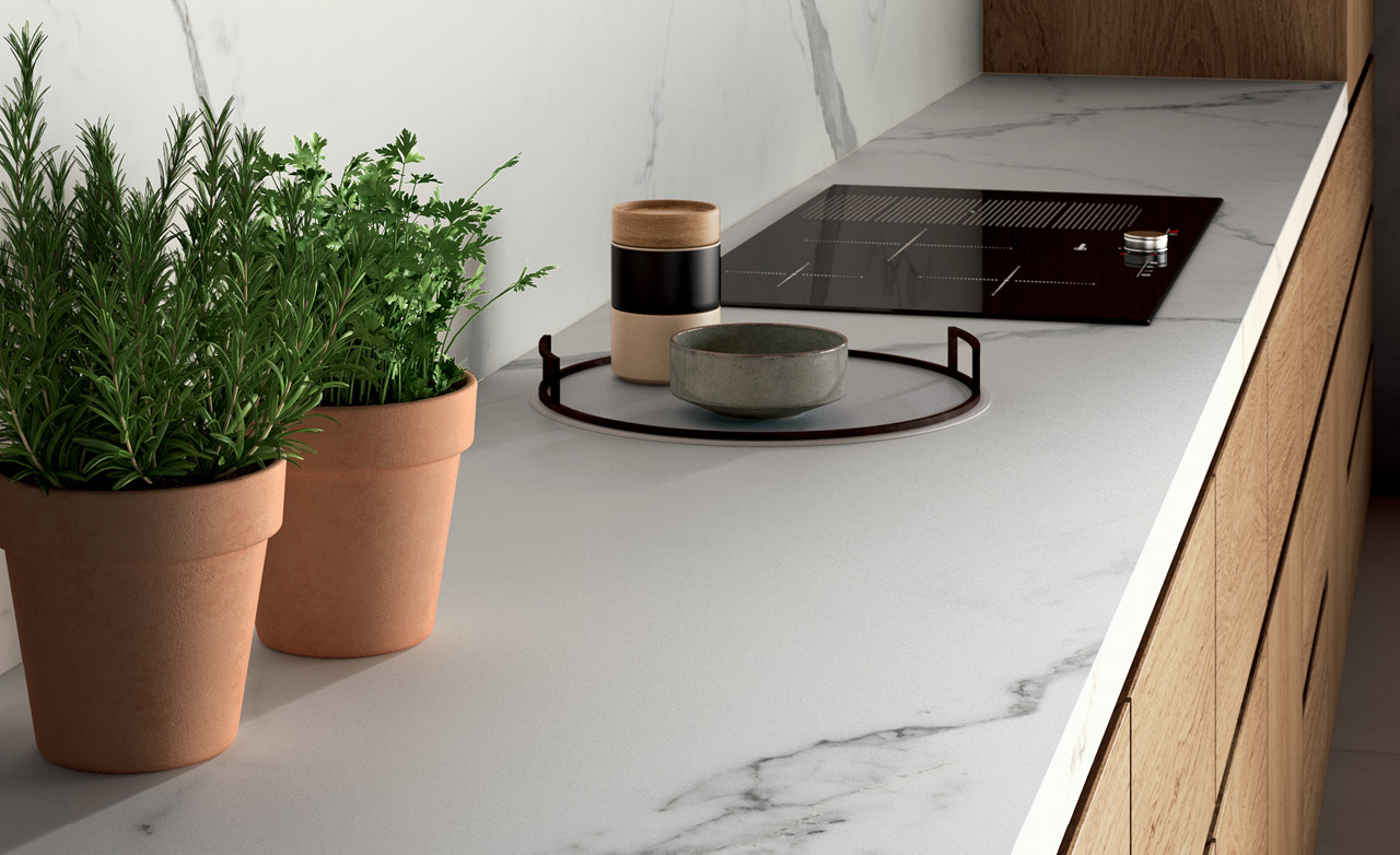 Fondovalle Calacatta White | Porselen Mutfak Tezgahı