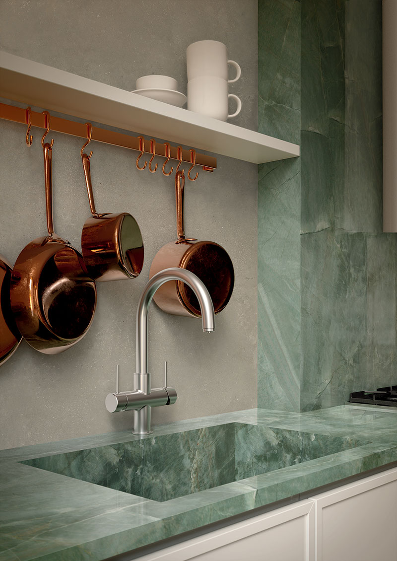 Fondovalle Emerald Green | Porselen Mutfak Tezgahı