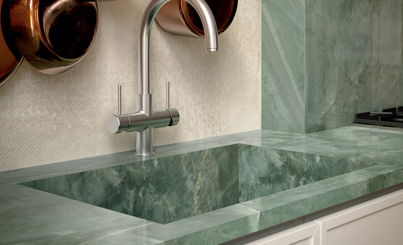 Fondovalle Emerald Green | Porselen Mutfak Tezgahı