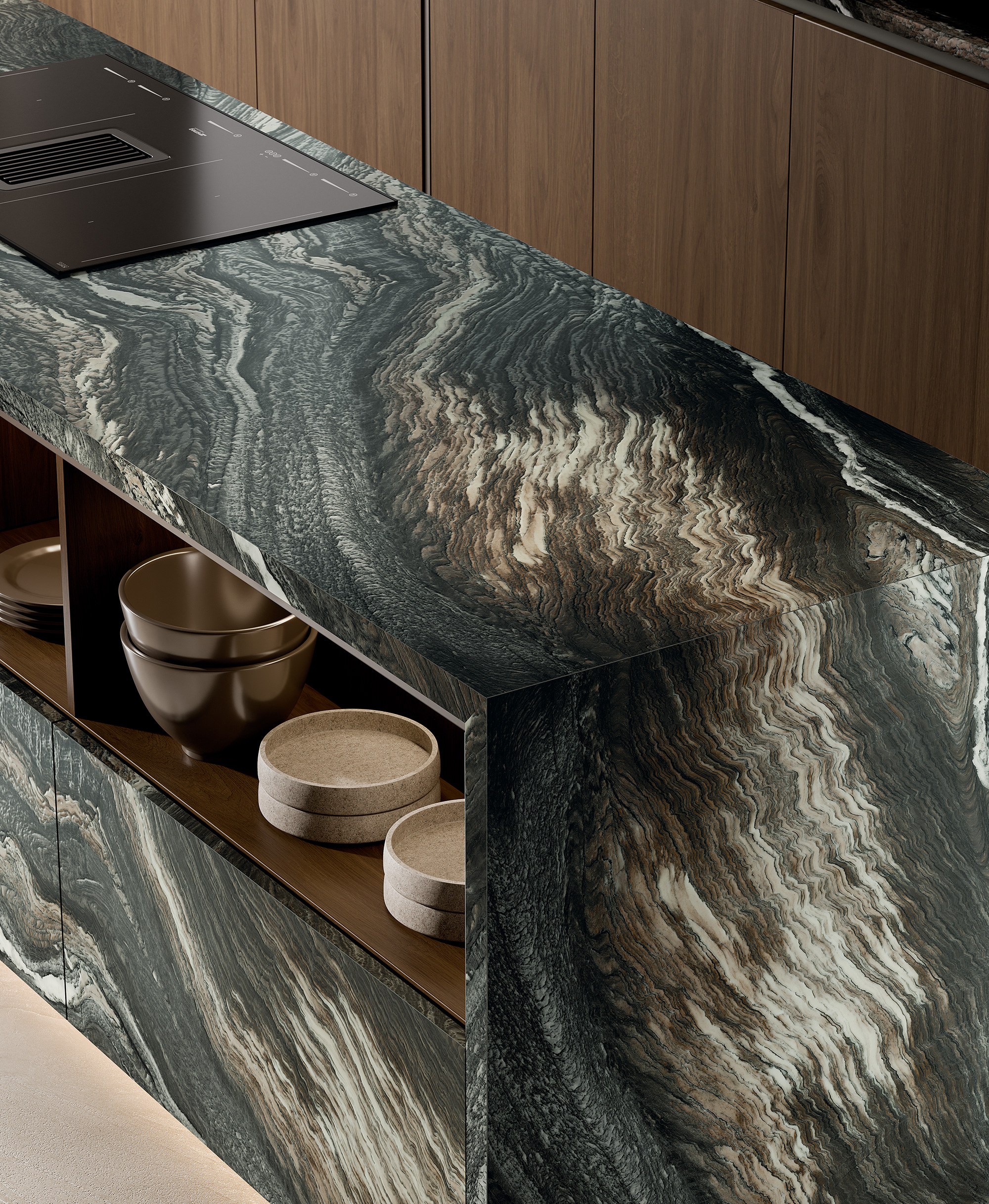 Fondovalle Fantasy Dark | Porselen Mutfak Tezgahı