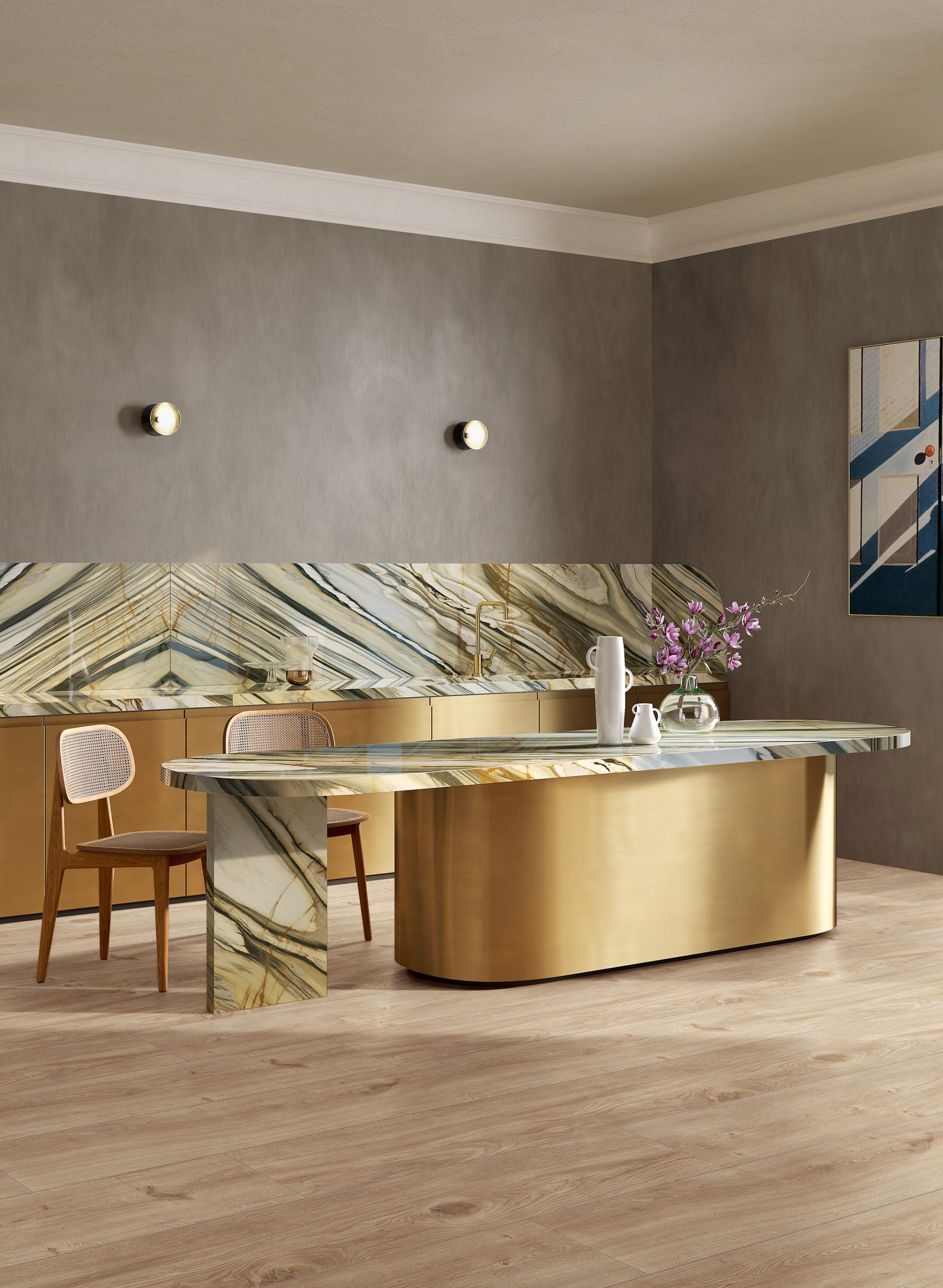 Fondovalle Luxury Gold | Porselen Mutfak Tezgahı