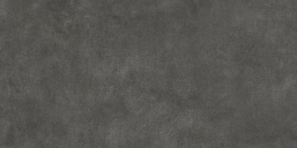 Beton görünümlü, antrasit gri renkli ve mat dokulu Infinity Concrete Black porselen tezgah yüzeyi.