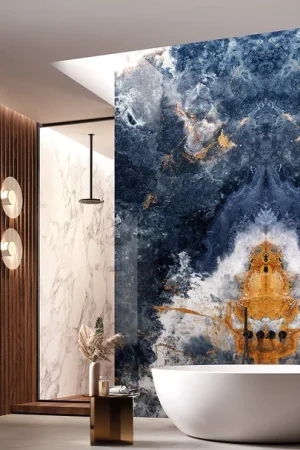 Infinity Ocean Blue 12mm Porselen Tezgah