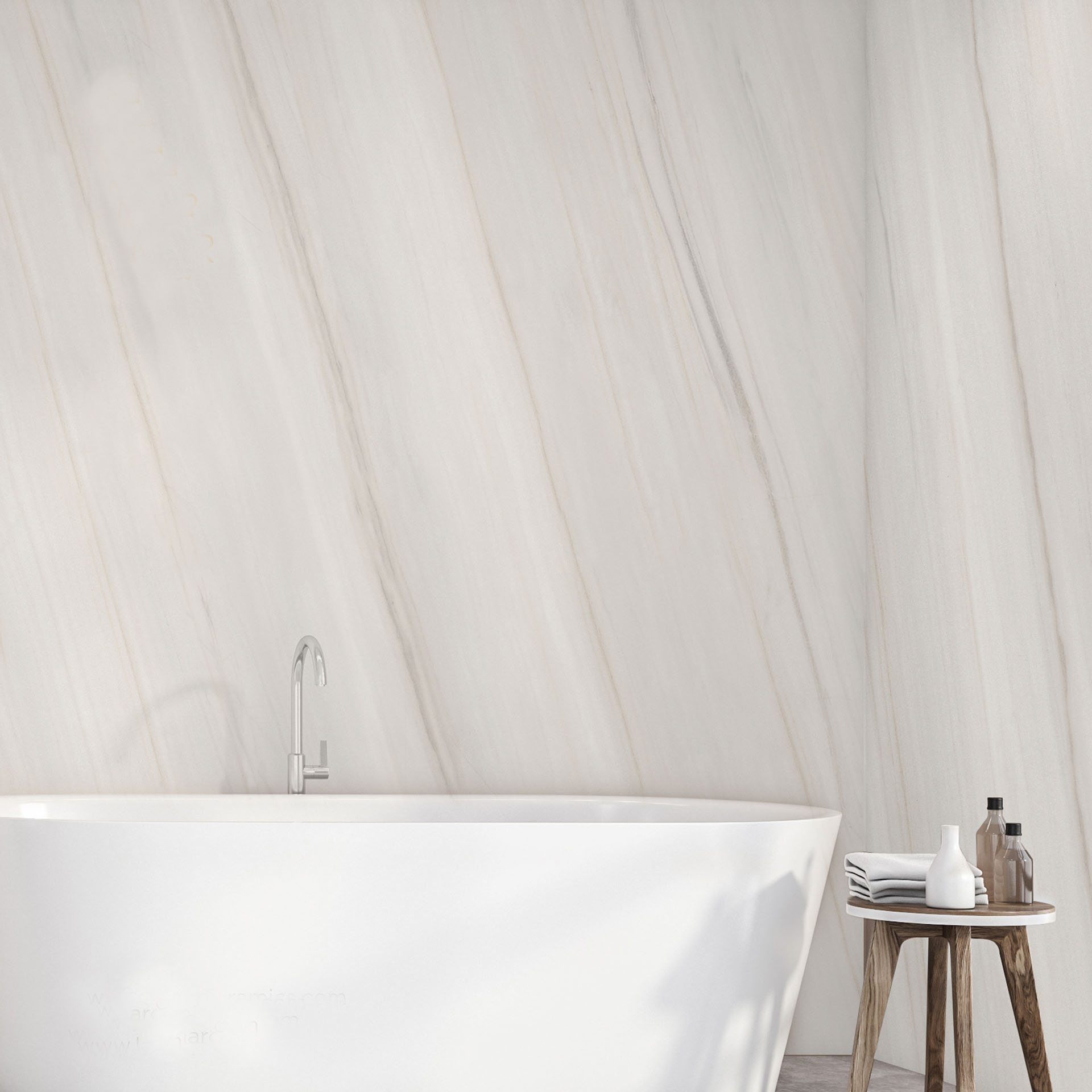 Lamar Bianco Lasa Porselen Tezgah