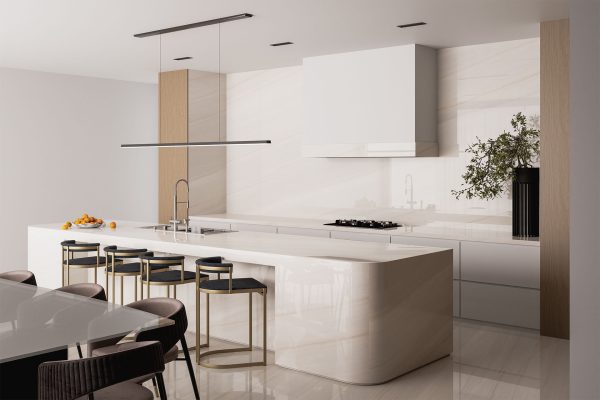 Lamar Bianco Lasa Porselen Tezgah