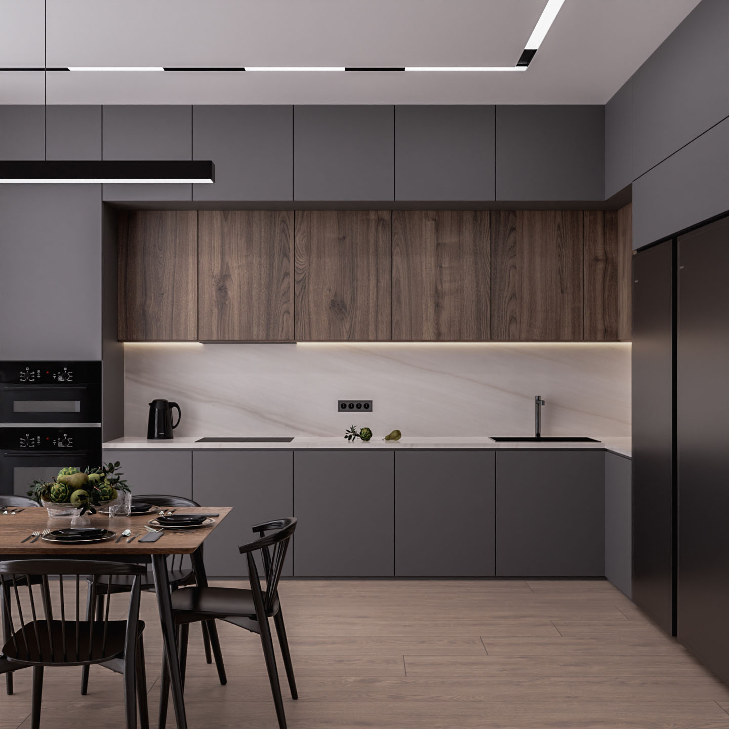 Lamar Bianco Lasa Porselen Tezgah