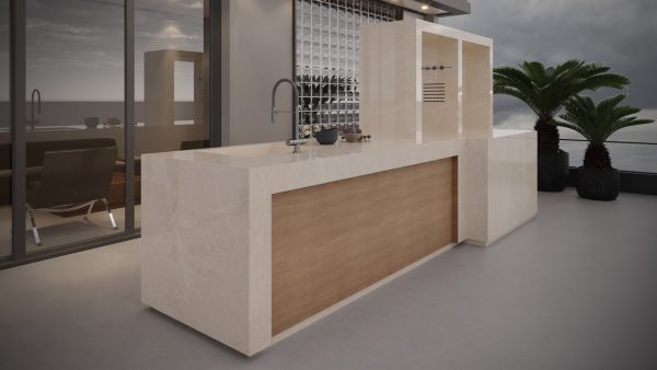 Lamar Crema Nova Porselen Tezgah