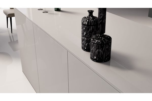 Lamar Crystal White Porselen Tezgah