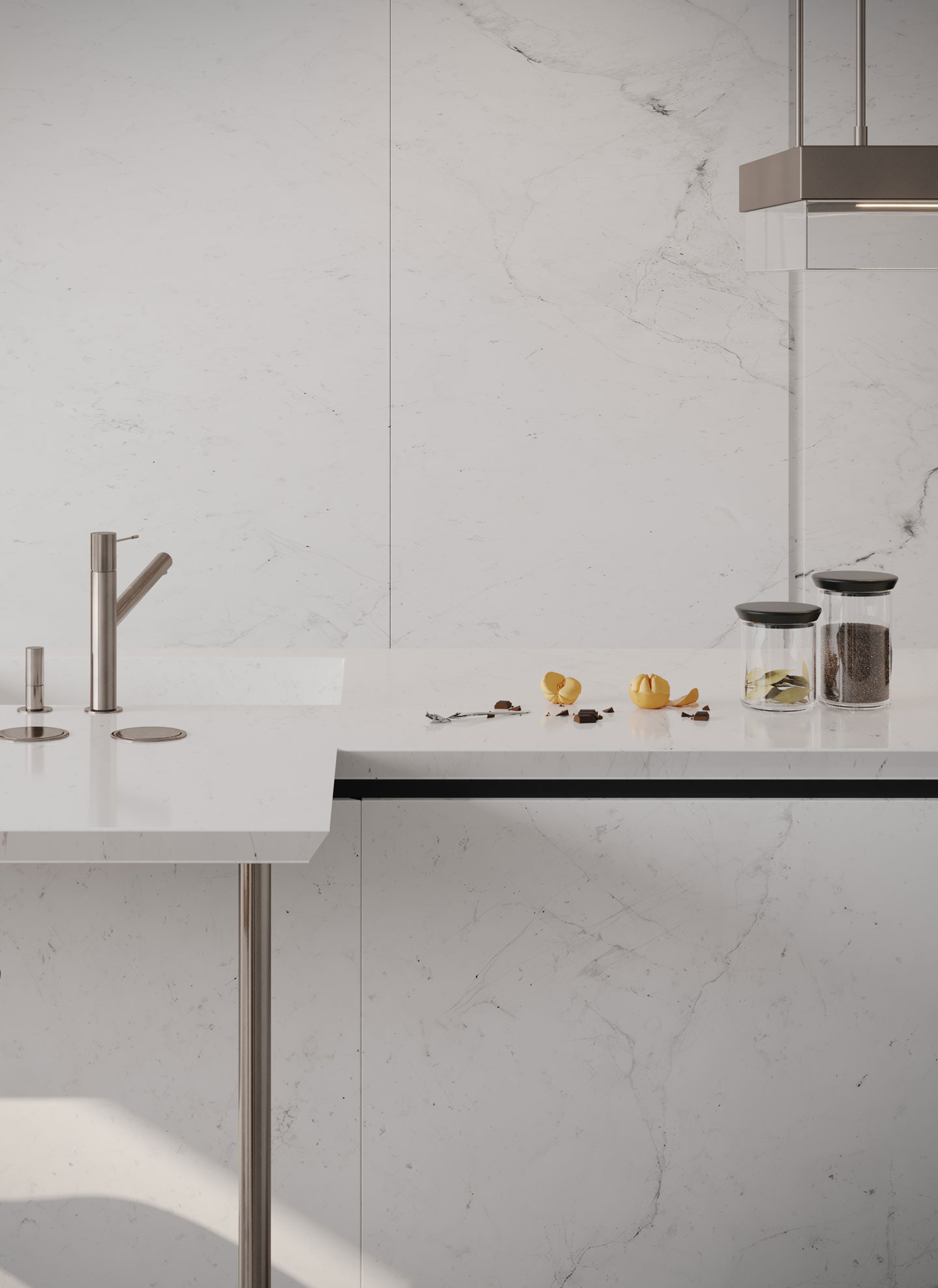 Lamar Moon Grey Porselen Tezgah