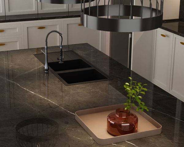 Lamar Pietra Grey Porselen Tezgah