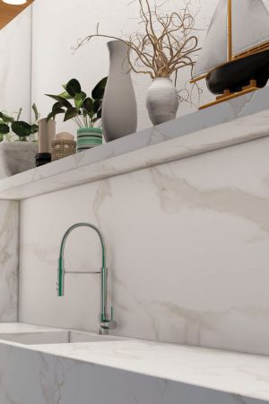 Lamar Statuario Elite Porselen Tezgah