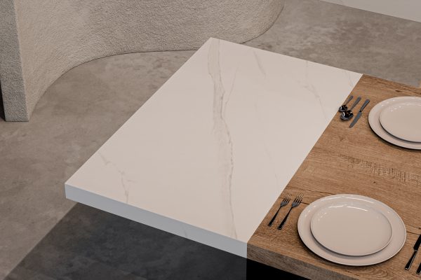 Lamar Statuario Pearl Porselen Tezgah