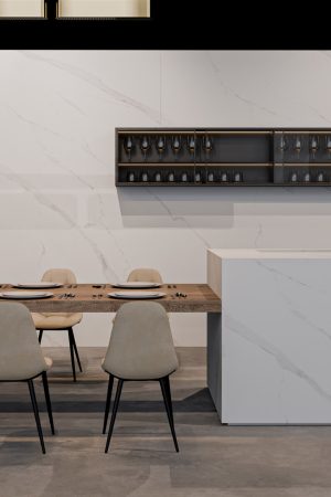 Lamar Statuario Pearl Porselen Tezgah