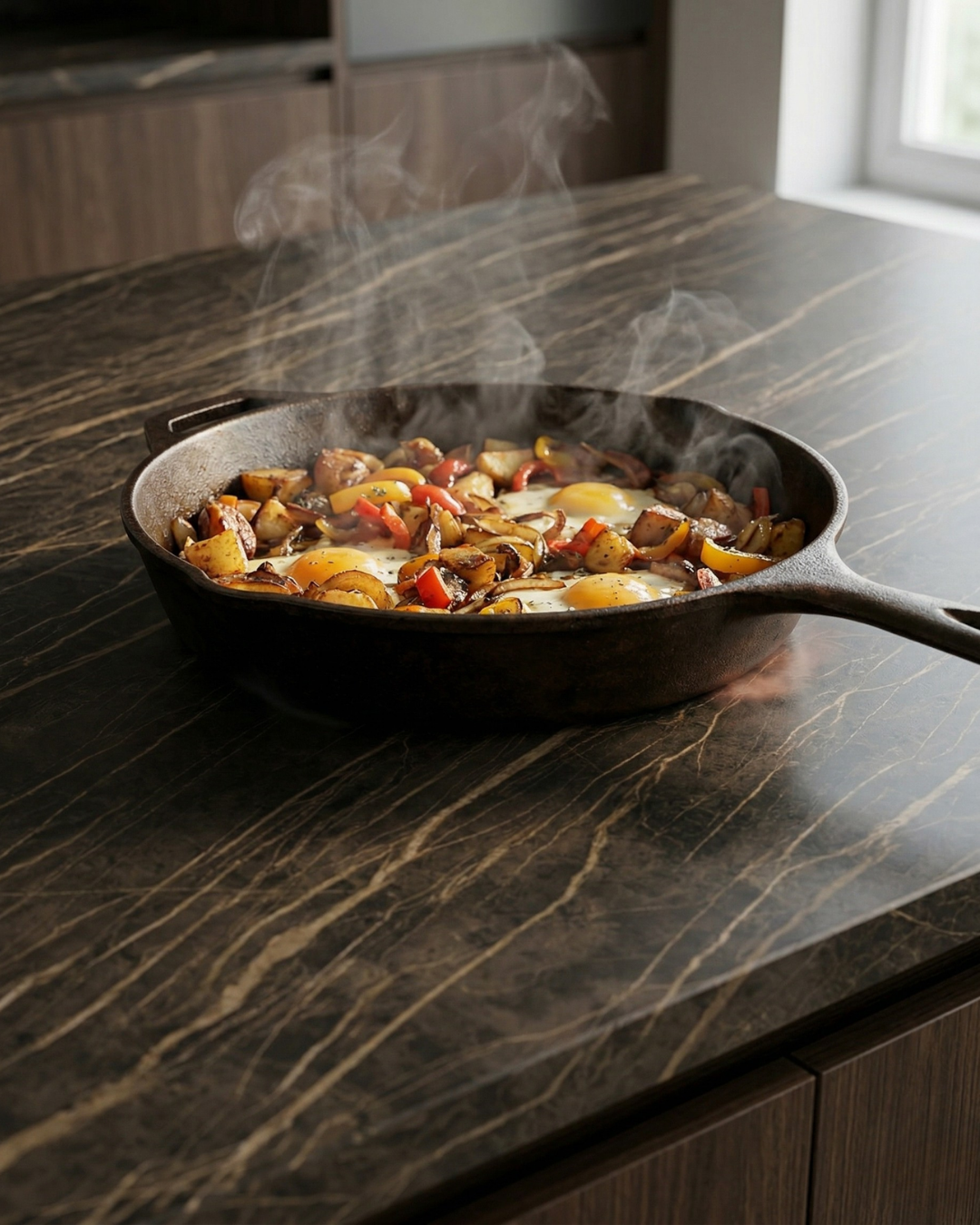 Laminam Noir Desir Porselen Mutfak Tezgahı