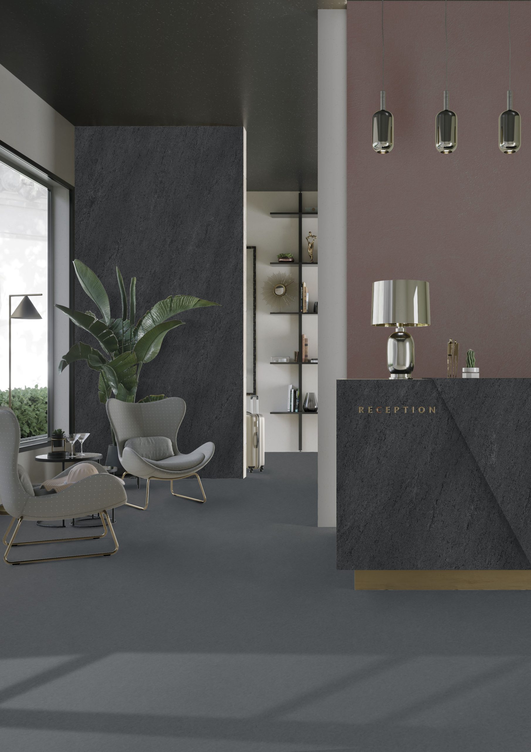 Lapidura Basaltina Nera 12mm Porselen Tezgah