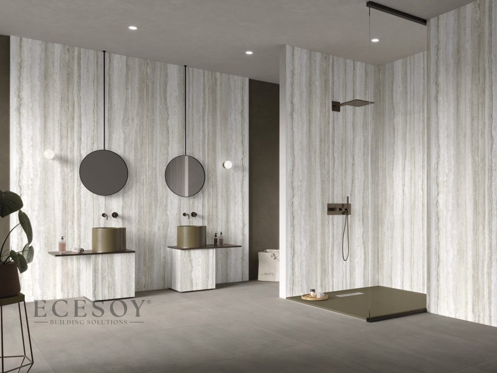 Lapidura Heaven Travertino Taupe 12mm Porselen Tezgah