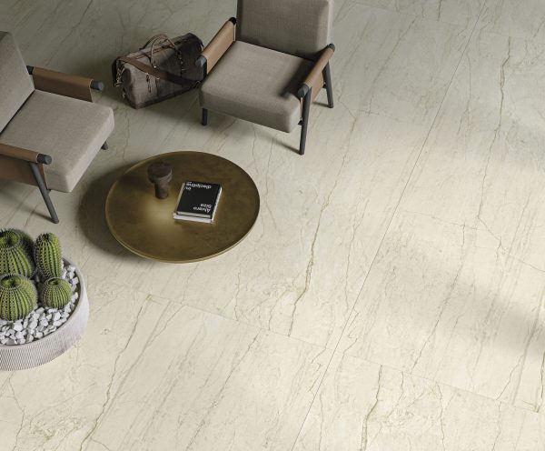 Lapidura Macaubas Beige | Bej Kuvarsit Dokulu Porselen | Ecesoy