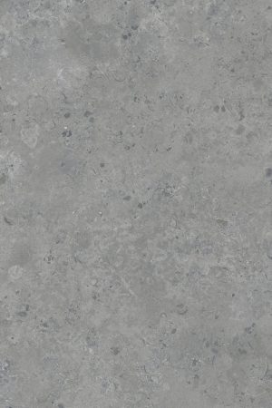 Gri tonlarda, doğal taş görünümlü Lapidura Norwegian Stone Grey porselen tezgah plakasının yakın plan doku detayı.