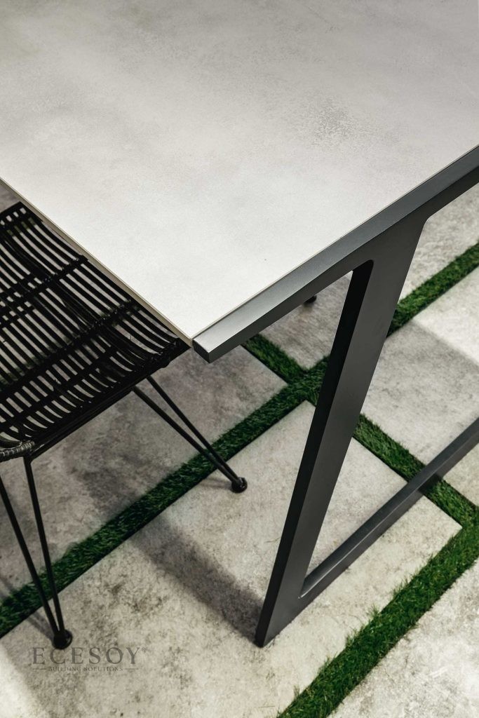 Lapidura Stone Cement Light Gray | Porselen Mutfak Tezgahı