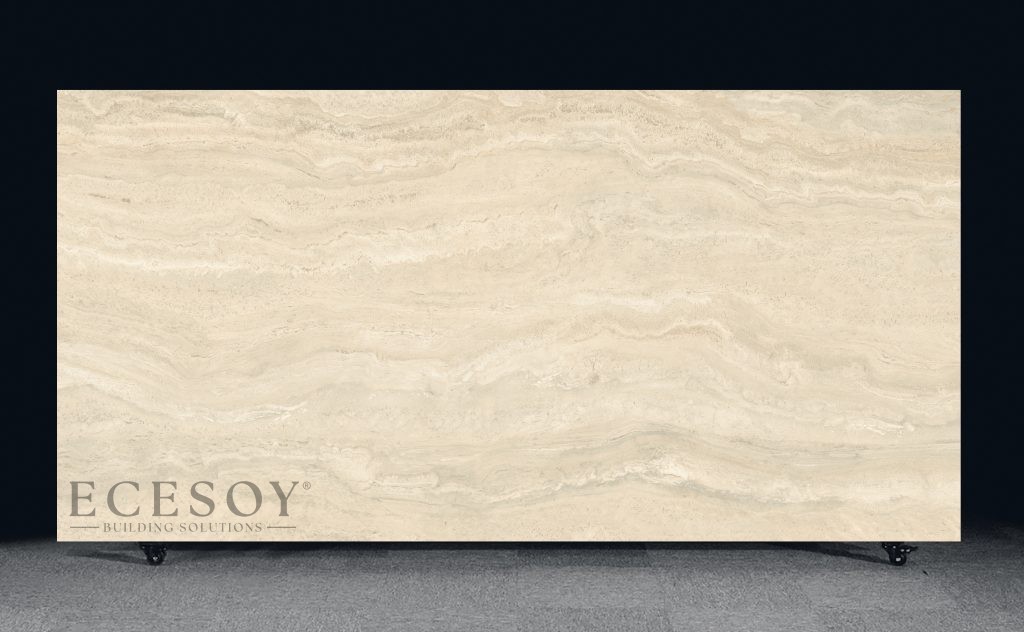 Lapidura Stone Gold Travertine | Porselen Mutfak Tezgahı