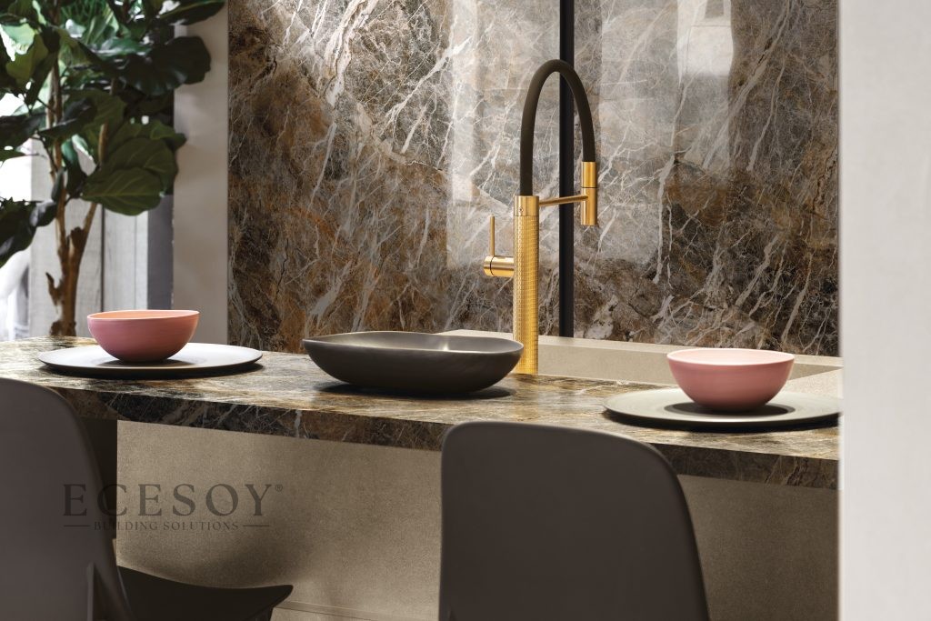 Lapidura Stone Marble Sequoia | Porselen Mutfak Tezgahı