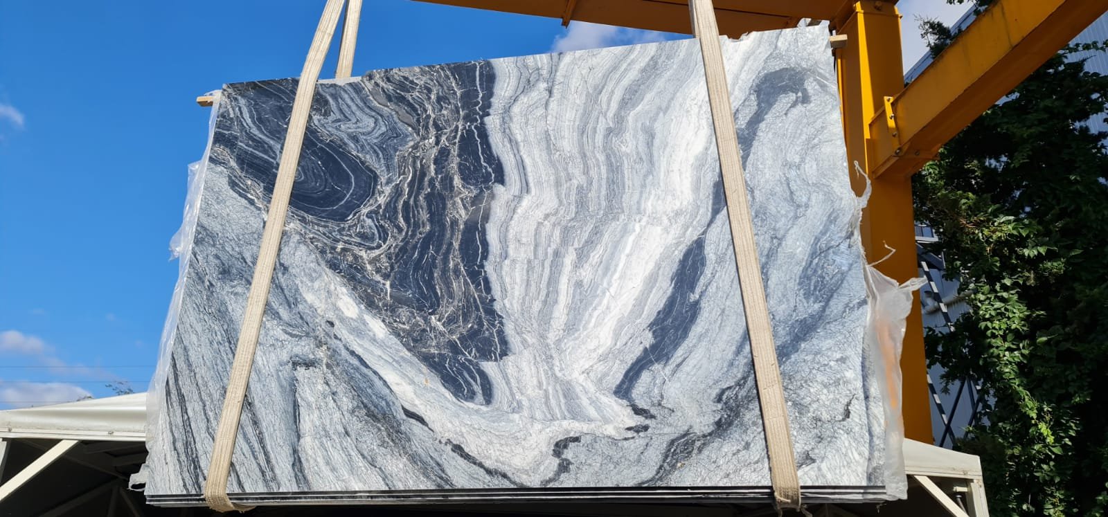 Bianco Carrara Goya Mermer Plaka - Görsel 1