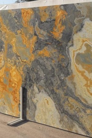 Blue Golden Onyx Plaka