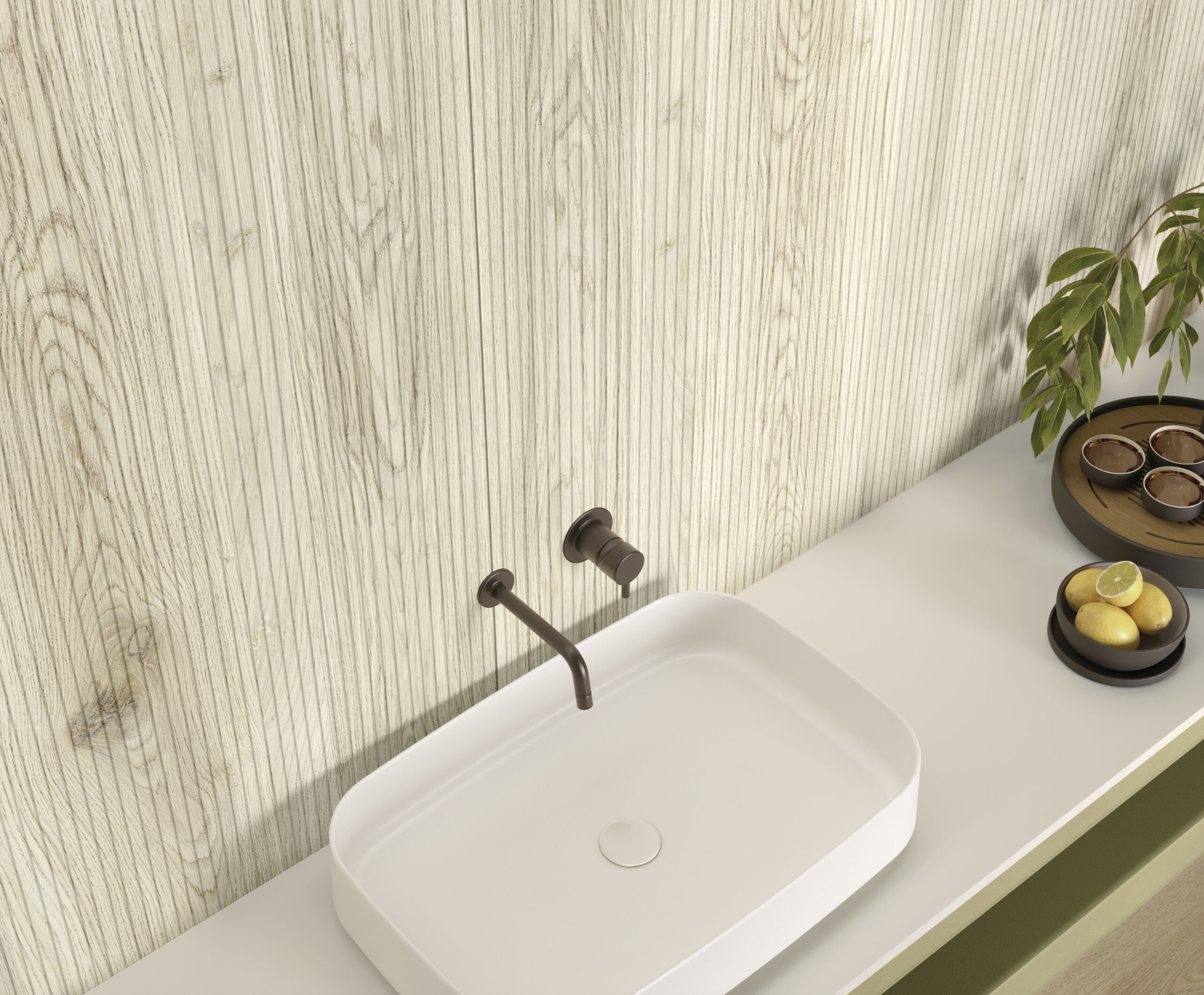 Lapidura Wood Essence Almond Porselen Plaka - Görsel 2