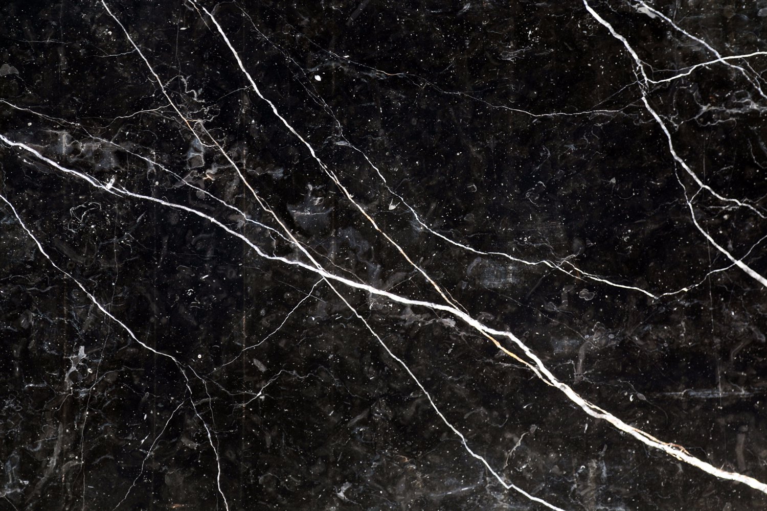 Nero Marquina Mermer Plaka - Görsel 2