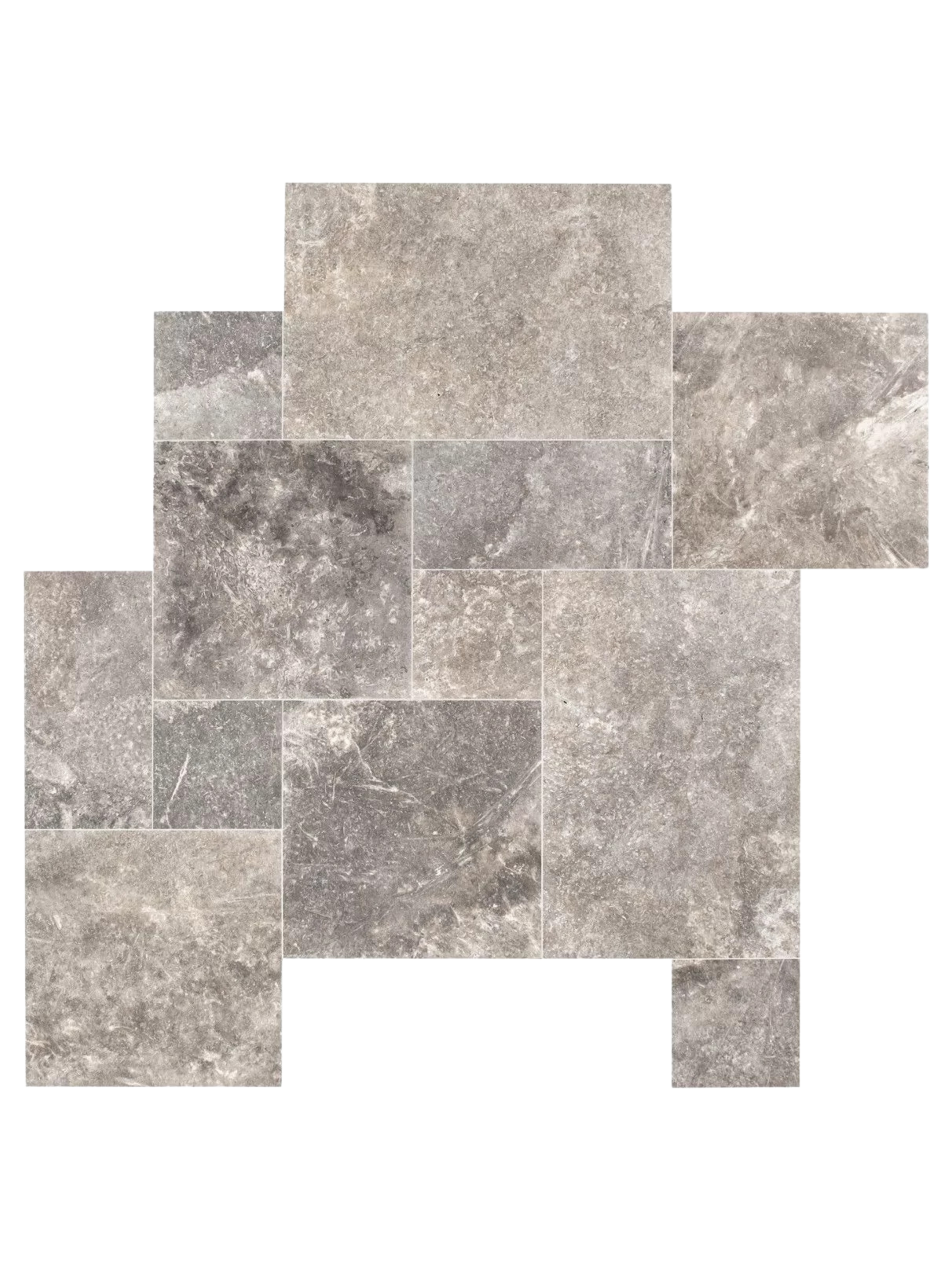 Silver Traverten | French Pattern Set - Görsel 1