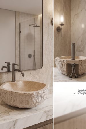 Kamika Klasik | Doğal Taş Lavabo