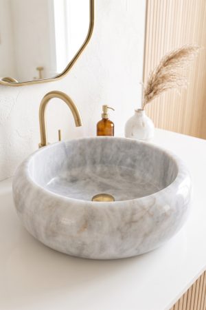Kaçeran Beyaz | Doğal Taş Lavabo